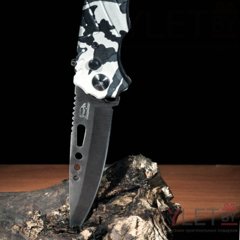 Нож складной Stainless Камуфляж серый