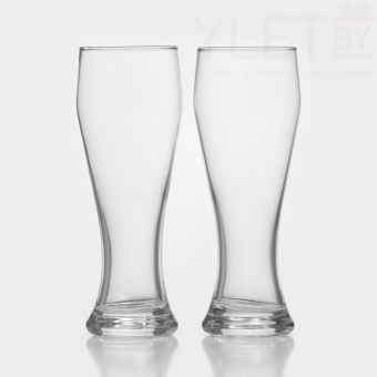 Стаканы для пива Pub 415 мл, стекло, прозрачные,