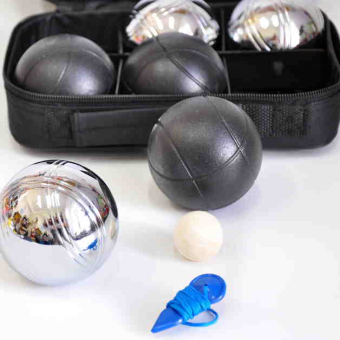 Боча Петанк 6 шаров Сталь с черным