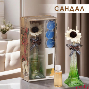 Набор подарочный "Париж" (диффузор и свечи) сандал