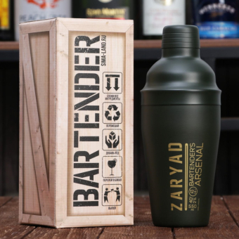 Шейкер металлический для коктейлей Zaryad, 500 мл