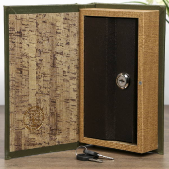 Сейф книга дерево Карта первооткрывателей, 21х13х5 см