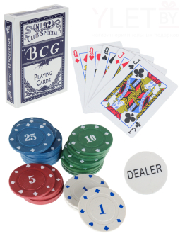 Покер 120 фишек (квадратная коробка)