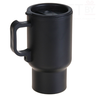 Кружка автомобильная в прикуриватель черная пластик