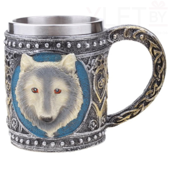 Кружка металлическая Волк