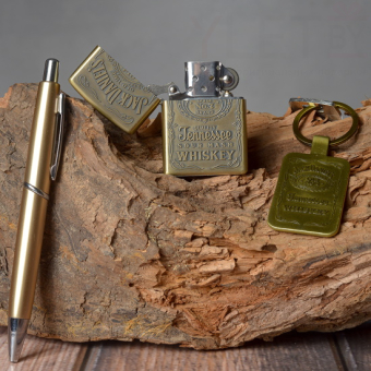 Подарочный Набор 3 в 1. Ручка, брелок, зажигалка Jack Daniels B-1
