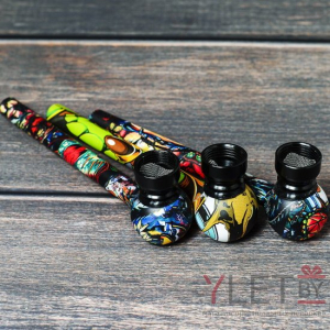 Курительный девайс стеклянный с росписью