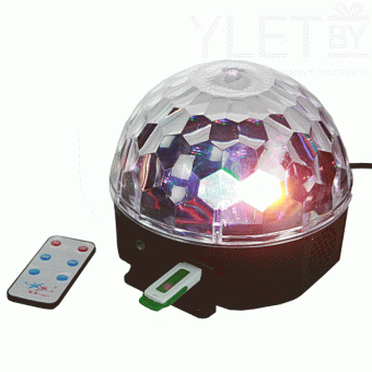 Диско-шар колонка полусфера с пультом