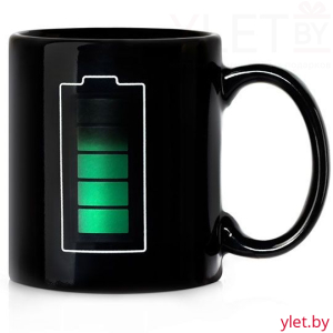 Кружка хамелеон Батарейка Зарядка