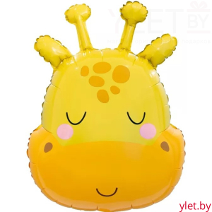 Шар (29''/74 см) Фигура, Голова, Милый Жираф