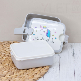 Ланчбокс "The one and only", gray (800 мл), контейнер для еды