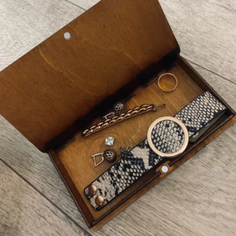 Деревянный конверт купюрница Заначка