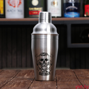 Шейкер металлический для коктейлей Бармен, 500 мл