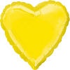 Шар (18"/46 см) Сердце, Желтый матовый