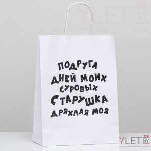 Пакет подарочный Старушка 24 х 10.5 х 32 см