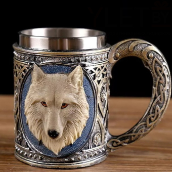 Кружка металлическая Волк