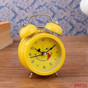 Будильник "Смайлик", 12.5 х 8 см, d-6 см