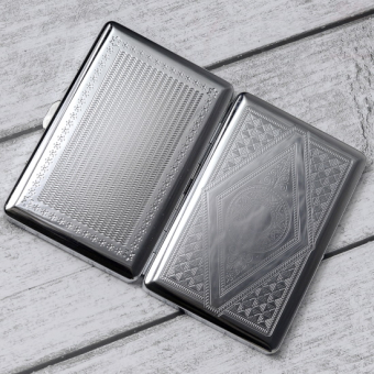 Портсигар металлический Серебро