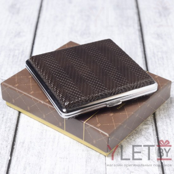 Портсигар под кожу Елочка