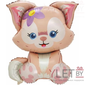 Шар (32''/81 см) Фигура, Лисенок с цветком