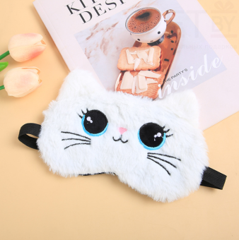 Маска для сна "Cute cat", white