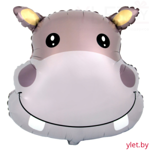 Шар (22''/56 см) Фигура, Голова Бегемота