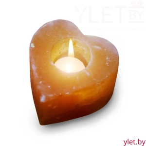 Солевой подсвечник "Сердце" (1-1,2 кг)