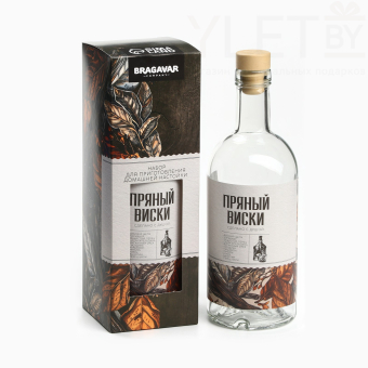 Подарочный набор для приготовления настойки «Пряный виски», набор трав и специй 20 г., бутылка 500 мл., инструкция