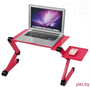 Столик трансформер для ноутбука Т6 с подставкой для  мыши РОЗОВЫЙ