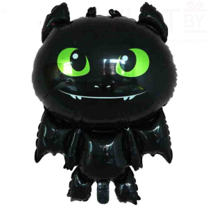 Шар (34''/86 см) Фигура, Маленький дракон, Черный