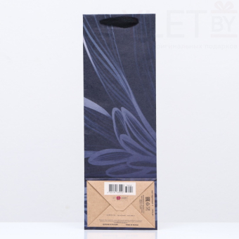 Пакет подарочный Фиолетовые лепестки, 12 х 36 х 8.5 см