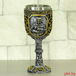 Бокал на ножке металлический Рыцарь