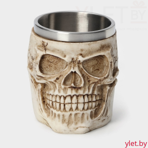 Кружка металлическая  «Череп кость», 400 мл