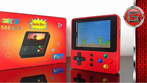 Приставка портативная Game Box + Plus K5 500 в 1 с джойстиком (Красная)