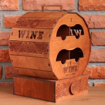 Винный мини-бар Бочка, 27 х 29 х 22 см