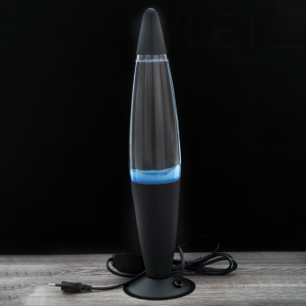 Лава лампа в черном корпусе 42 см Синяя