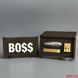 Подарочный набор " BO$$ " (мультитул, USB зажигалка Ciger, зарядный кабель)