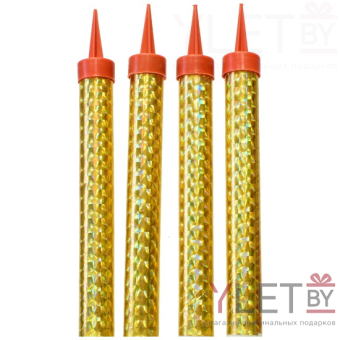 Свеча Фонтан для торта, Золото, 12 см, 1 шт