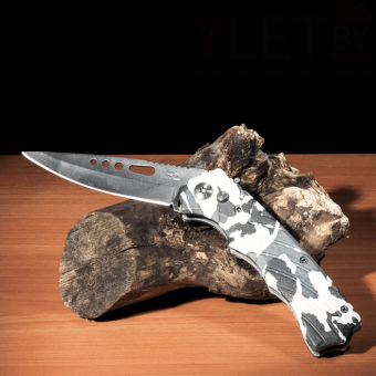 Нож складной Stainless Камуфляж серый