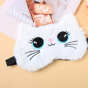 Маска для сна "Cute cat", white