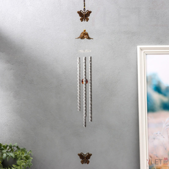 Музыка ветра металл "Бабочки" 4 трубки 60 см