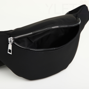 Сумка поясная "Классик" на молнии, 30*8*13 см, иск. кожа, черный