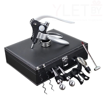 Набор винный в чемодане, черный