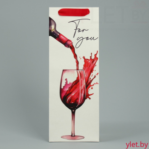 Пакет под бутылку For you, 35 × 13 × 10 см
