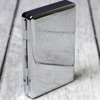 Портсигар металлический Серебро