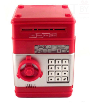 Копилка сейф красная большая