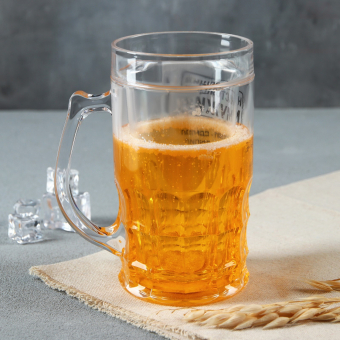 Кружка пивная охлаждающая «Настоящий мужик», 420 мл, пластик