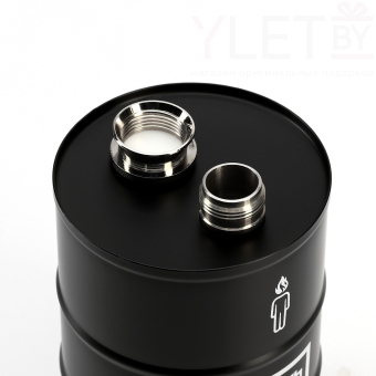 Фляжка для алкоголя 750 мл, «Нефть», нержавеющая сталь, подарочная, 25 oz