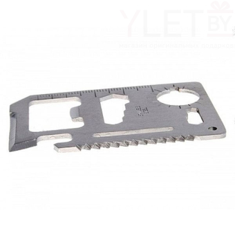 Мультитул карта выживания "Настоящему мужчине" 11 в 1