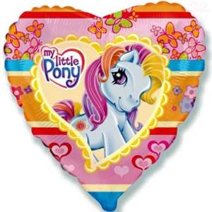 Шар (18''/46 см) Сердце, My Little Pony, Лошадка Селестия